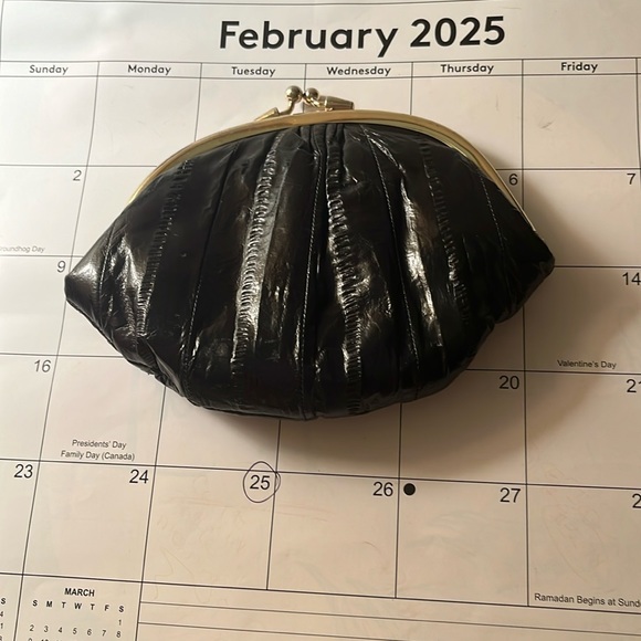 Vintage Lee Sands Eel Skin Small Clutch Wallet Change Purse - Picture 1 of 8